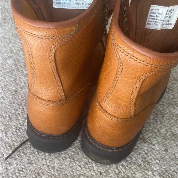 Mens Wrangler Dewitt work Brown Leather Boots 🥾- oil resistant & slip proof - Picture 6 of 10